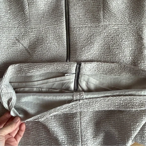 JAX Bodycon Shimmer Silver Sexy Full Front Zip Elegant Cocktail Dress, 10 - Picture 10 of 13